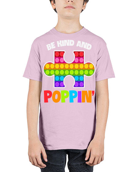 be kind and poppin autism 63# - autism - Youth Tee Unisex