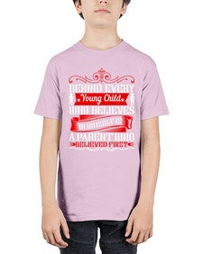 behind every young child who believes in himself is a parent who believed first 65# - parents day - Youth Tee Unisex