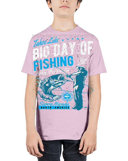 big day of fishing cs 65# - shark-fish - Youth Tee Unisex