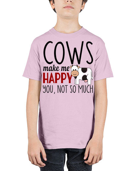 cows make me happy you not so much - cow - Youth Tee Unisex