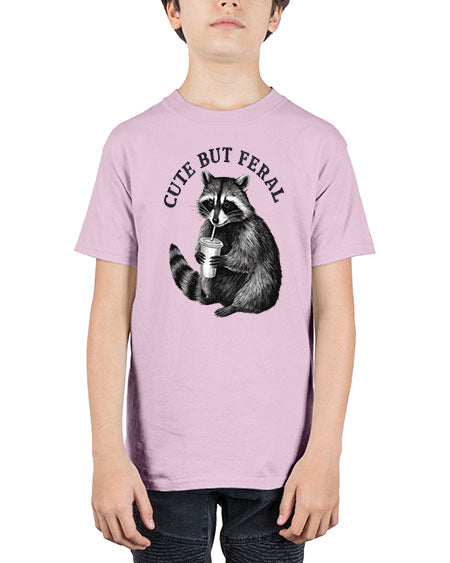 cute but feral 5# - raccoon - Youth Tee Unisex