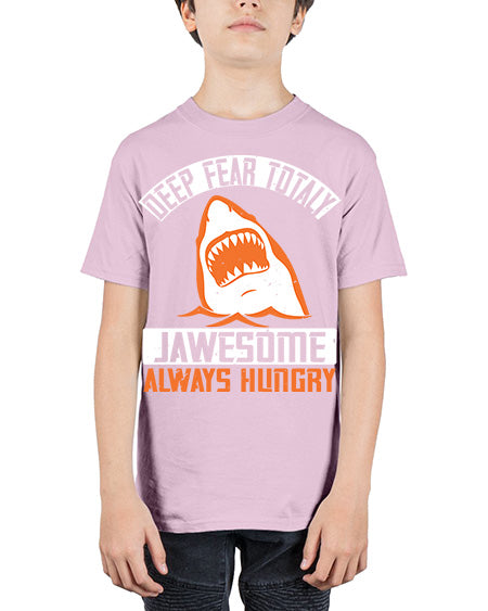 deep fear totaly jawesome always hungry Style 90# - shark-fish - Youth Tee Unisex