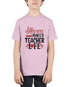 difference maker teacher life Style 120# - teacher - Youth Tee Unisex