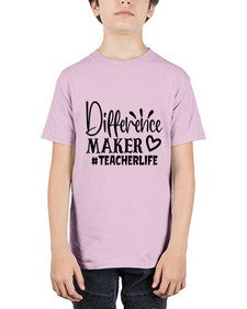 difference maker teacherlife Style 121# - teacher - Youth Tee Unisex