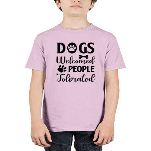 dogs welcome people tolerated 134# - dogs - Youth Tee Unisex