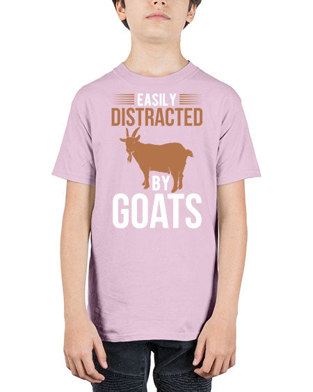 easily distracted by goats Style 5# - goat - Youth Tee Unisex