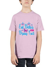 eat better for brain fact 118# - unicorn - Youth Tee Unisex