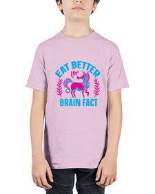 eat better for brain fact 119# - unicorn - Youth Tee Unisex
