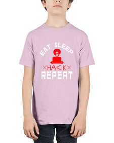 eat sleep hack repeat 48# - computer - Youth Tee Unisex