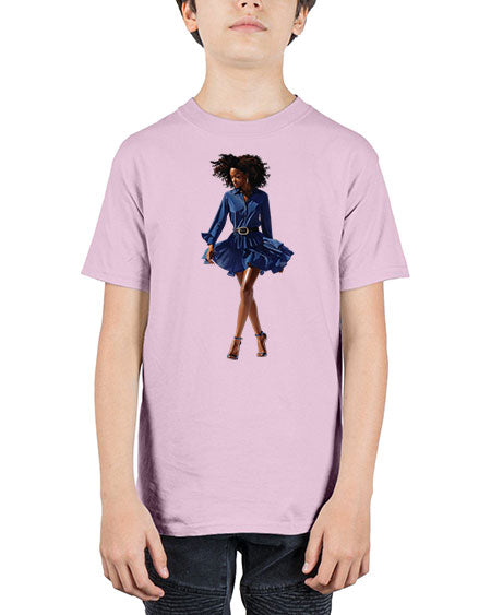 fashion girl in indigo 30# -  fashion - Youth Tee Unisex