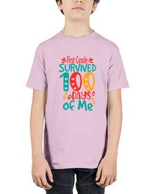 first Grade survived one hundred days of me 159# - one hundred days - Youth Tee Unisex