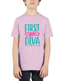 first grade diva 123# - first grade - Youth Tee Unisex