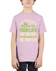 first your parents they give you your life but then they try to give you their life 197# - parents day - Youth Tee Unisex