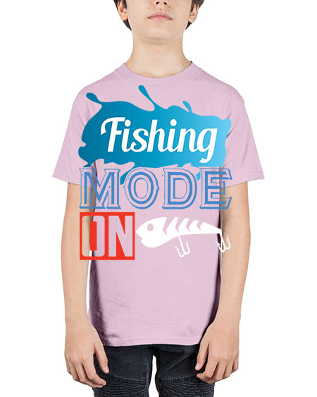 fishing mode on png 77# - shark-fish - Youth Tee Unisex