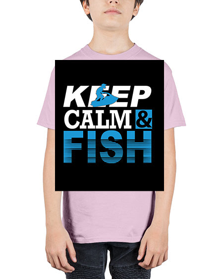 fishing with backround png 18# - shark-fish - Youth Tee Unisex