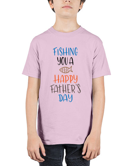 fishing you a happy fathers day 17# - shark-fish - Youth Tee Unisex