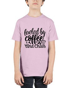 fueled by coffee and chaos 20# - sarcastic - Youth Tee Unisex