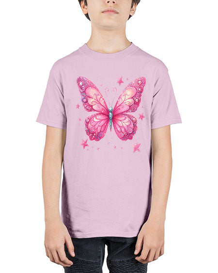 glitter butterfly 16# - butterfly - Youth Tee Unisex