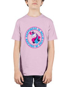 happiness is believing in unicorn 149# - unicorn - Youth Tee Unisex