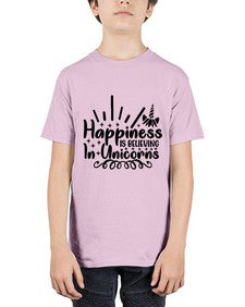 happiness is believing in unicorns 157# - unicorn - Youth Tee Unisex