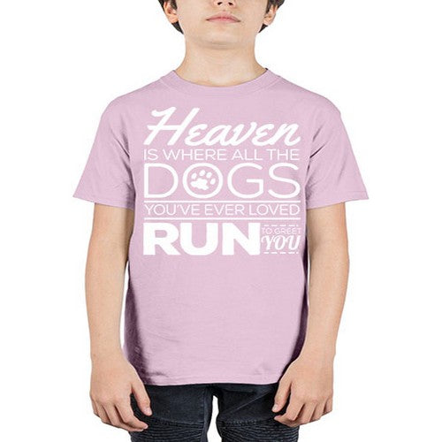 heaven is where all dogs greet you - dogs - Youth Tee Unisex