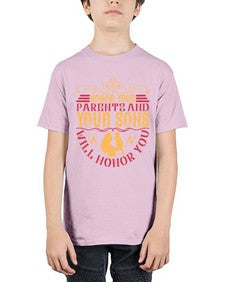 honor your parents and your sons will honor you 282# - parents day - Youth Tee Unisex