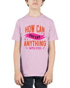 how can you eat anything with eyes 1064# - vegan - Youth Tee Unisex