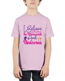 i believe in mermaids and unicorns 171# - unicorn - Youth Tee Unisex