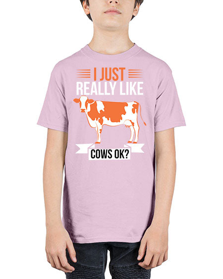 i just really like cows ok Style 3# - cow - Youth Tee Unisex