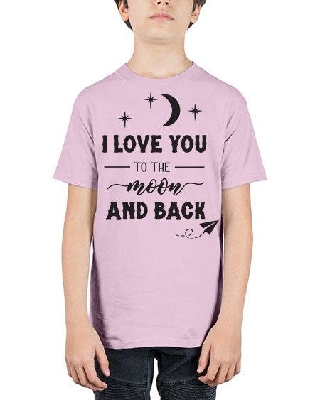 i love you to the moon and back 5# - moon - Youth Tee Unisex