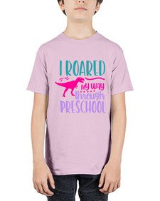 i roared my way through preschool 375# - prek headstart - Youth Tee Unisex