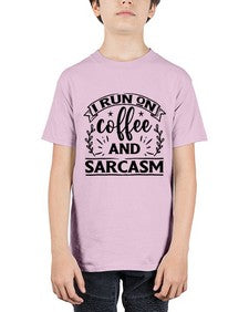 i run on coffee and sarcasm 596# - sarcastic - Youth Tee Unisex