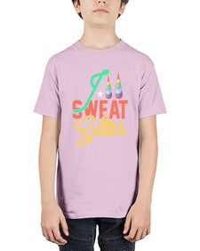 i sweat glitter 190# - unicorn - Youth Tee Unisex