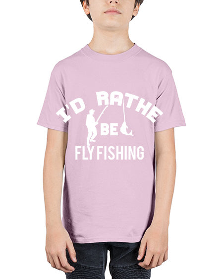 id rather be fly fishing 11# - shark-fish - Youth Tee Unisex