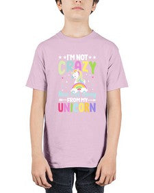 im not crazy now get away from my unicorn 239# - unicorn - Youth Tee Unisex