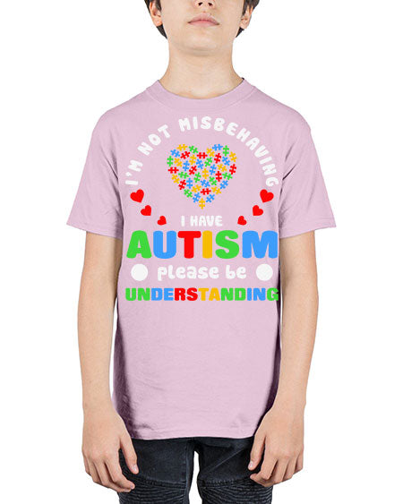im not misbehaving i have 95# - autism - Youth Tee Unisex