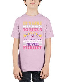 it s like learning to ride a unicorn you never forget 241# - unicorn - Youth Tee Unisex