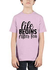 life begins after tea 1297# - tea - Youth Tee Unisex