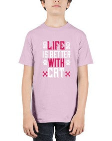life is better with cat Style 65# - cats - Youth Tee Unisex