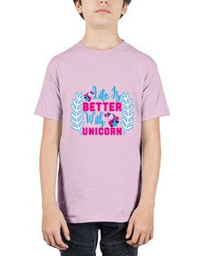 life is better with unicorn 252# - unicorn - Youth Tee Unisex
