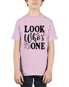 look whos one 262# - unicorn - Youth Tee Unisex