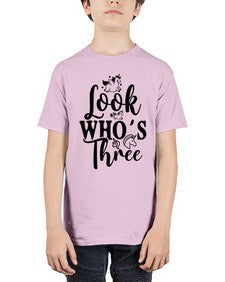look whos three 265# - unicorn - Youth Tee Unisex