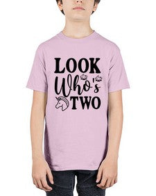 look whos two 267# - unicorn - Youth Tee Unisex