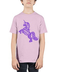 make your own magic colored 283# - unicorn - Youth Tee Unisex