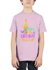 mom of the birthday girl 308# - unicorn - Youth Tee Unisex