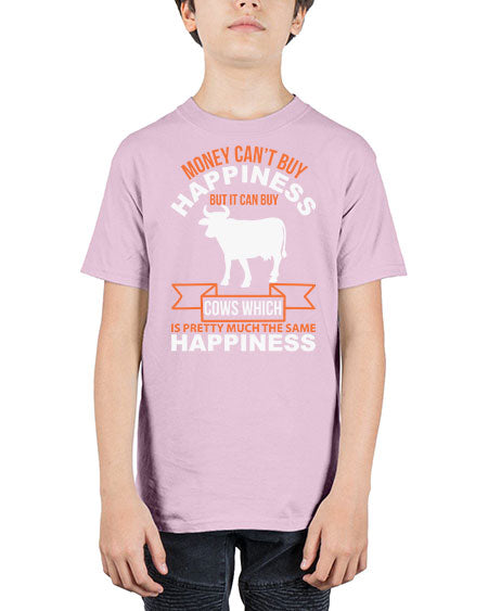 money can’t buy happiness but it can buy cows which is pretty much the same happiness Style 1# - cow - Youth Tee Unisex