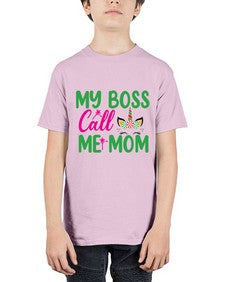 my boss call me mom 311# - unicorn - Youth Tee Unisex
