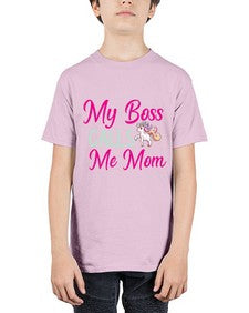 my boss calls me mom 313# - unicorn - Youth Tee Unisex