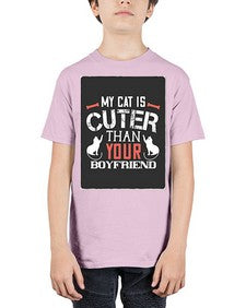 my cat is cuter than your boyfriend Style 71# - cats - Youth Tee Unisex