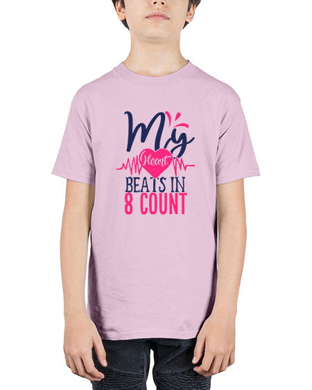 my heart beats in count 1740# - cheer - Youth Tee Unisex